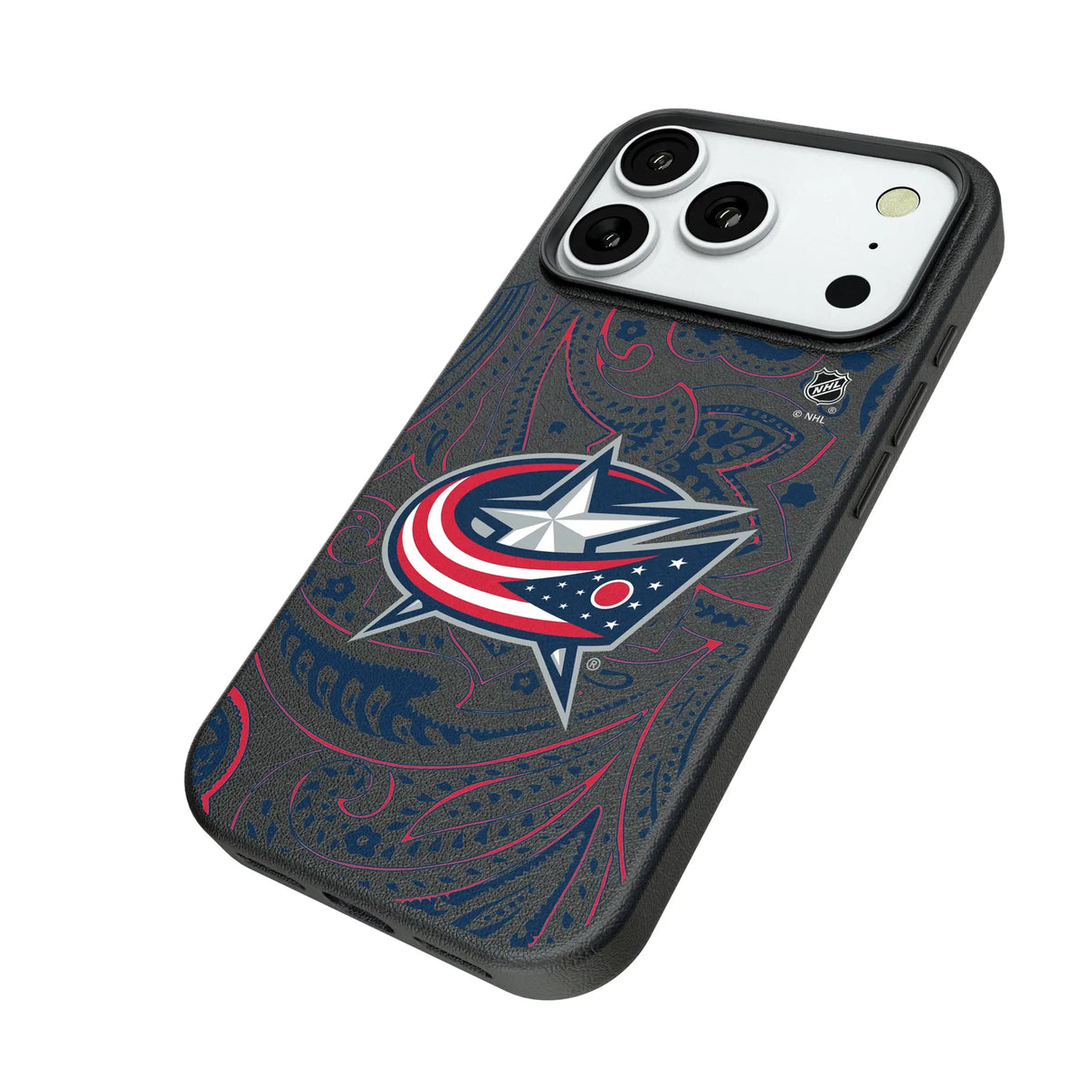 Columbus Blue Jackets Paisley MagSafe Compatible Phone Case for Apple iPhone