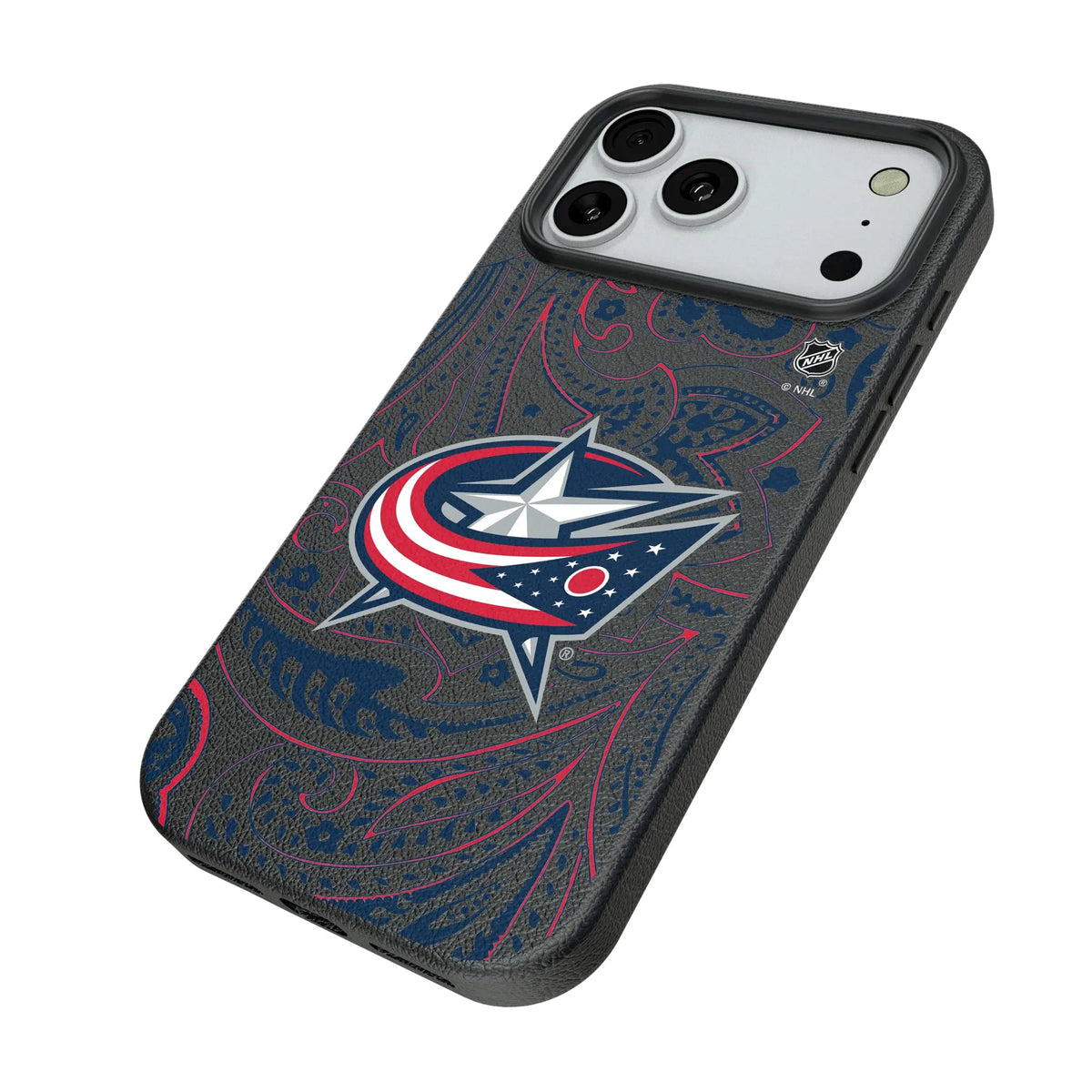 Columbus Blue Jackets Paisley MagSafe Compatible Phone Case for Apple iPhone
