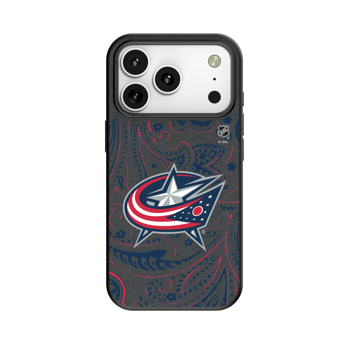 Columbus Blue Jackets Paisley MagSafe Compatible Phone Case for Apple iPhone