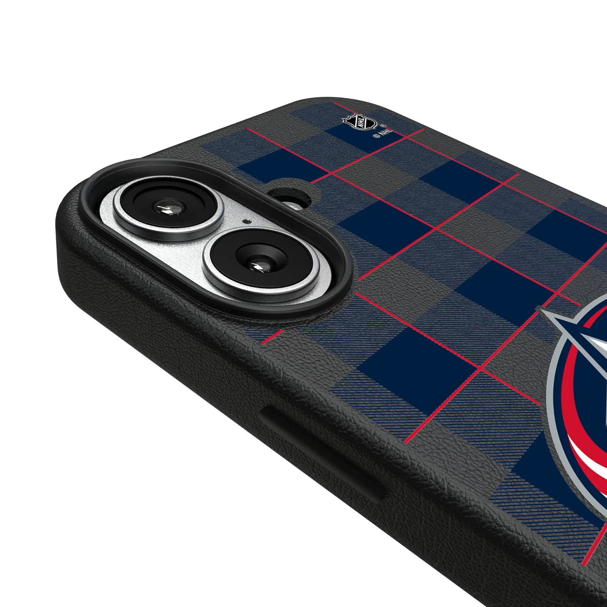 Columbus Blue Jackets Plaid MagSafe Compatible Phone Case for Apple iPhone