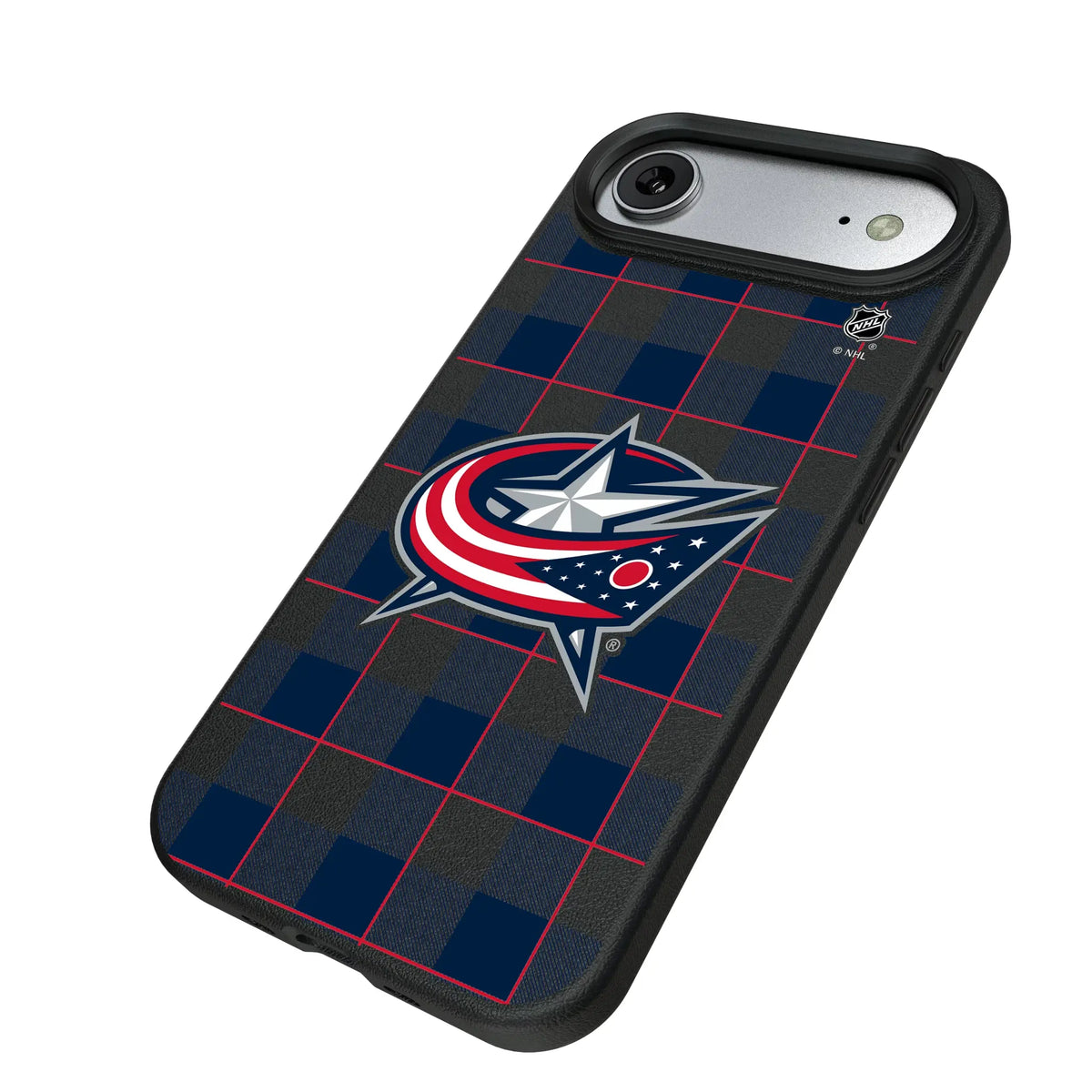Columbus Blue Jackets Plaid MagSafe Compatible Phone Case for Apple iPhone