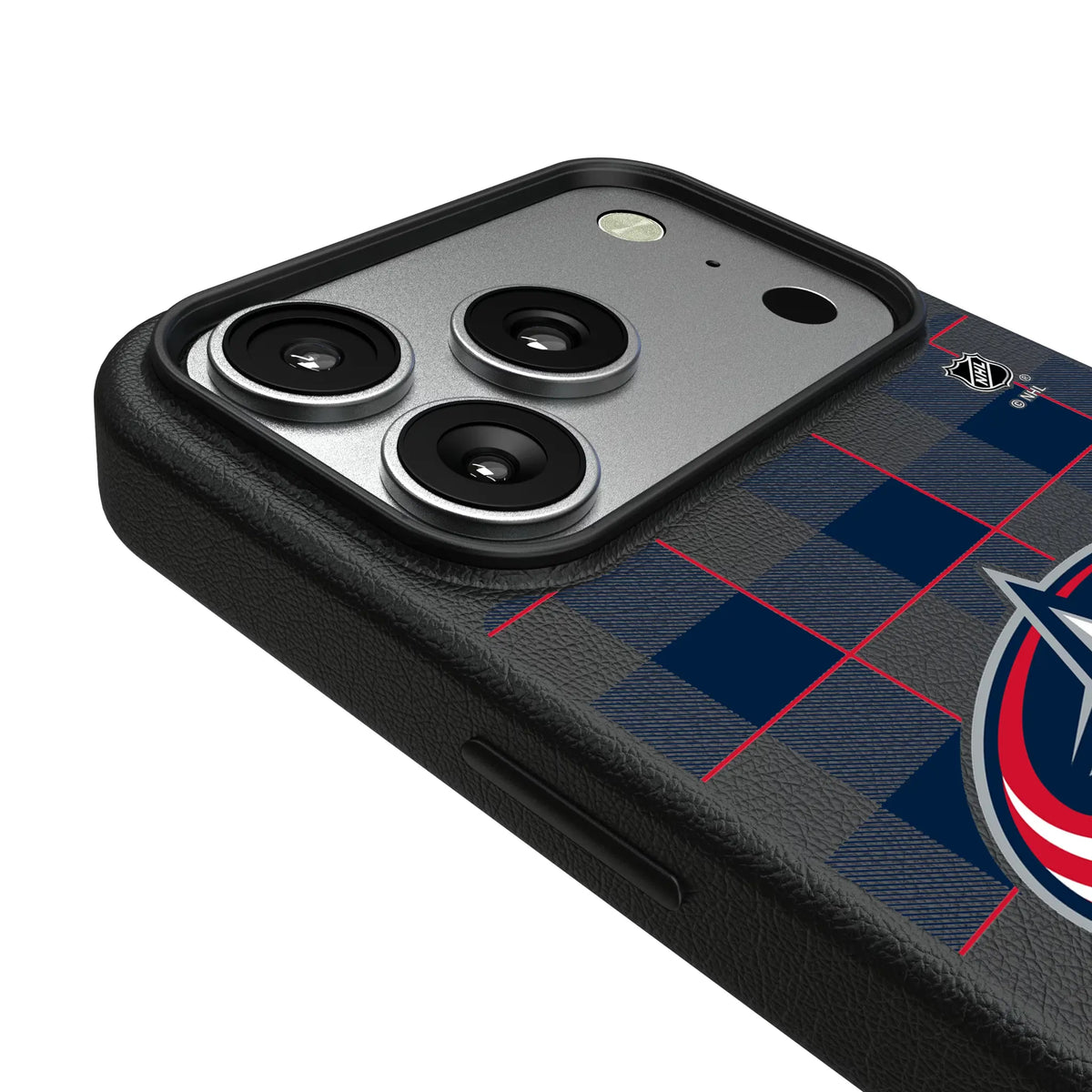Columbus Blue Jackets Plaid MagSafe Compatible Phone Case for Apple iPhone