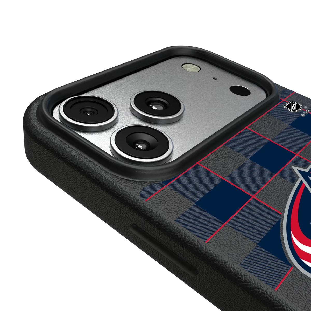 Columbus Blue Jackets Plaid MagSafe Compatible Phone Case for Apple iPhone