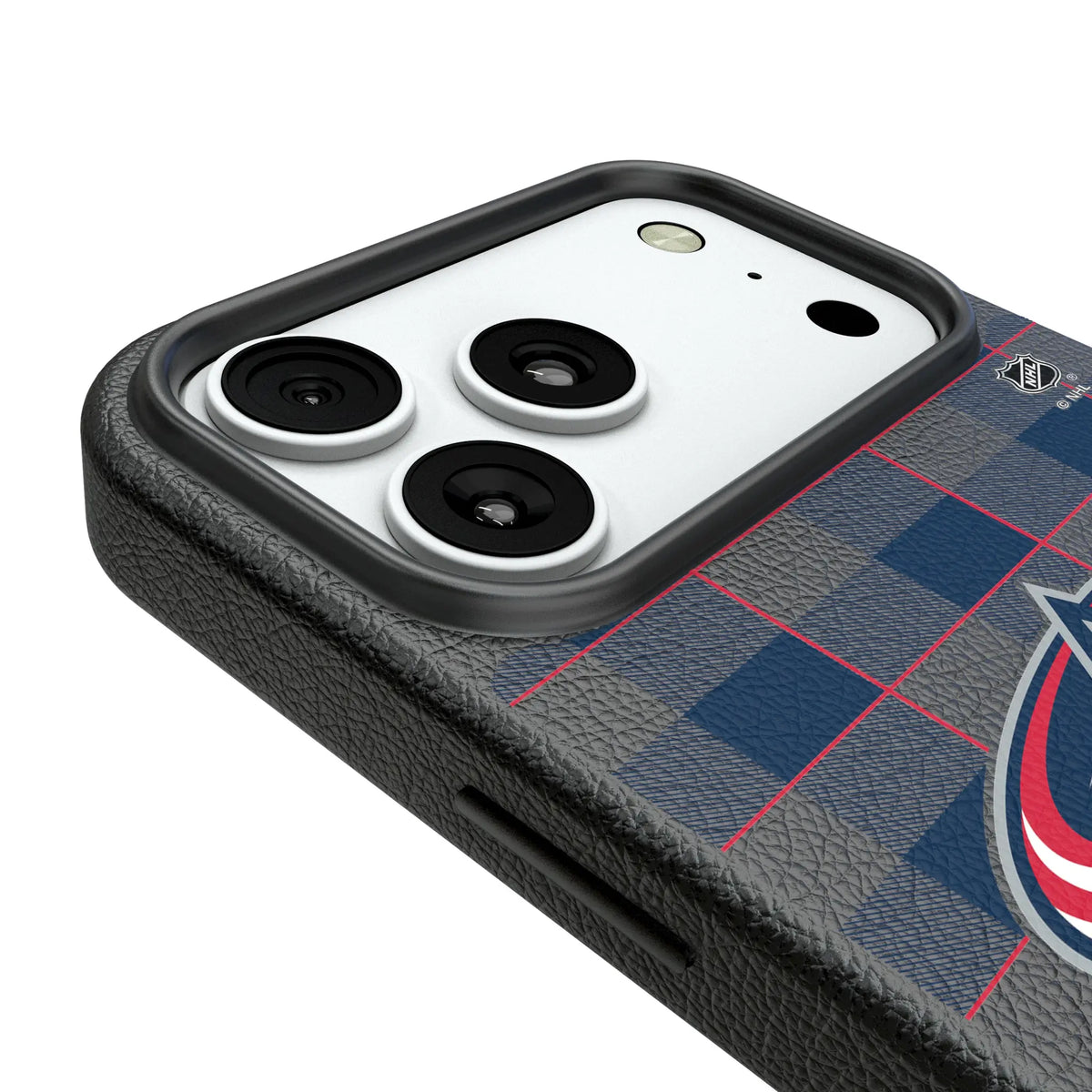 Columbus Blue Jackets Plaid MagSafe Compatible Phone Case for Apple iPhone