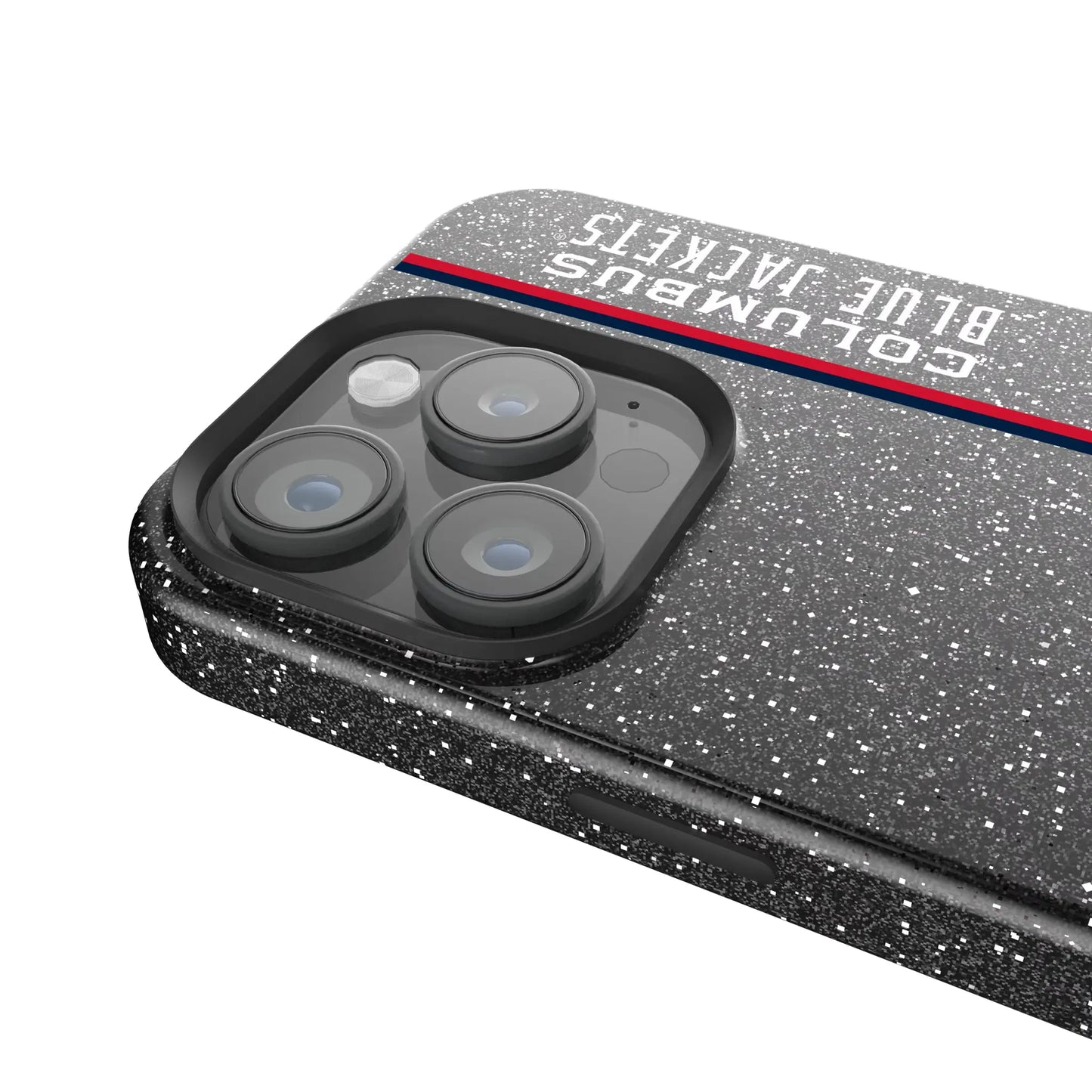 Columbus Blue Jackets Sidebar Black Bling Phone Case for Apple iPhone