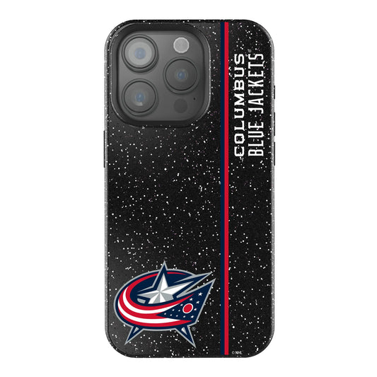 Columbus Blue Jackets Sidebar Black Bling Phone Case for Apple iPhone