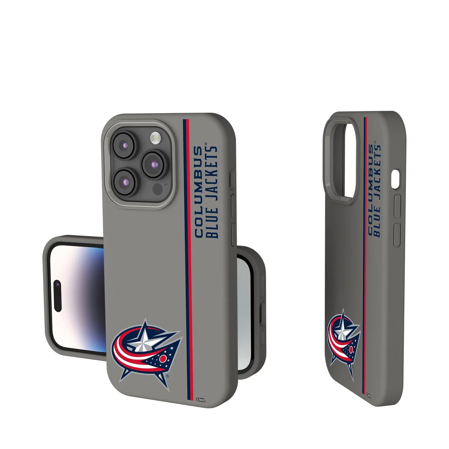 Columbus Blue Jackets Sidebar Soft Touch Phone Case for Apple iPhone