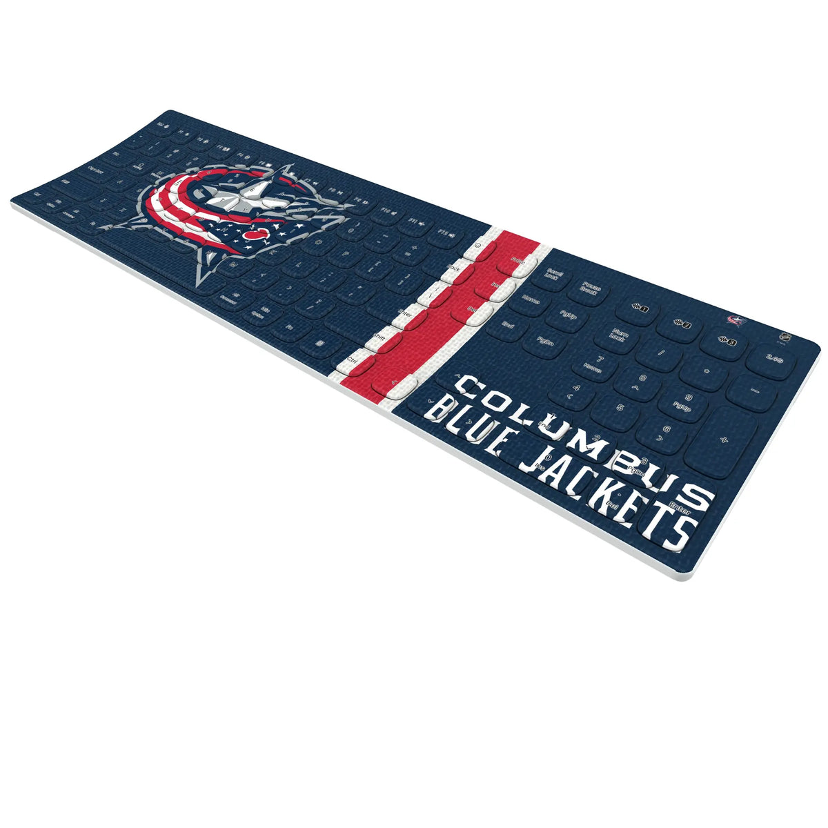 Columbus Blue Jackets Stripe Curved Wireless Keyboard