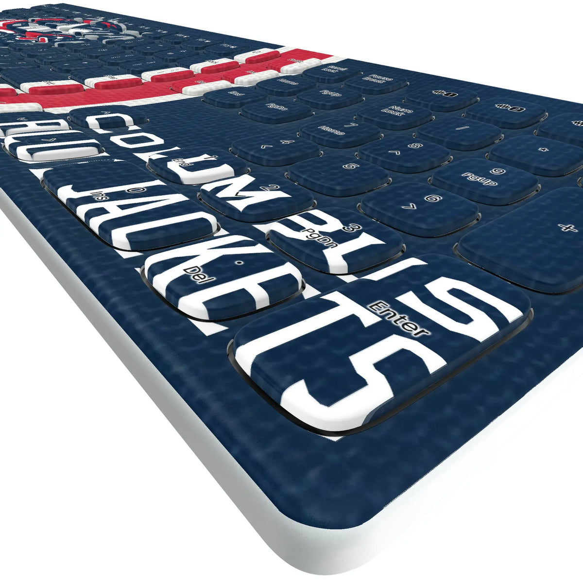 Columbus Blue Jackets Stripe Curved Wireless Keyboard
