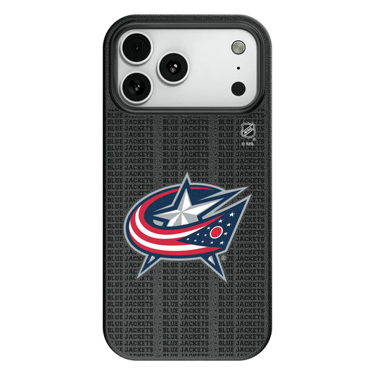 Columbus Blue Jackets Text Backdrop MagSafe Compatible Phone Case for Apple iPhone