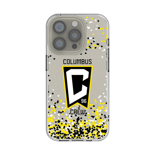 Columbus Crew Confetti Clear Phone Case for Apple iPhone