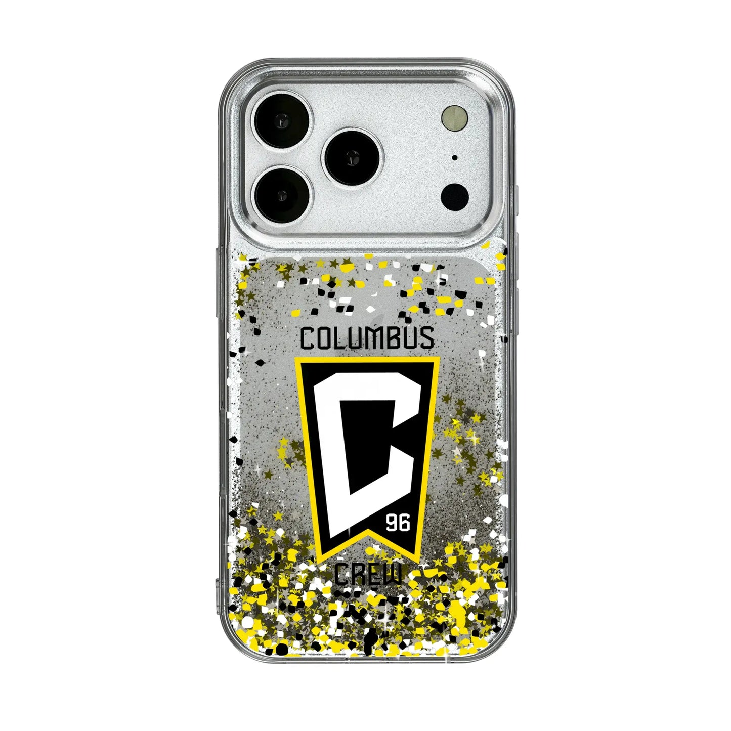 Columbus Crew Confetti Glitter Phone Case for Apple iPhone