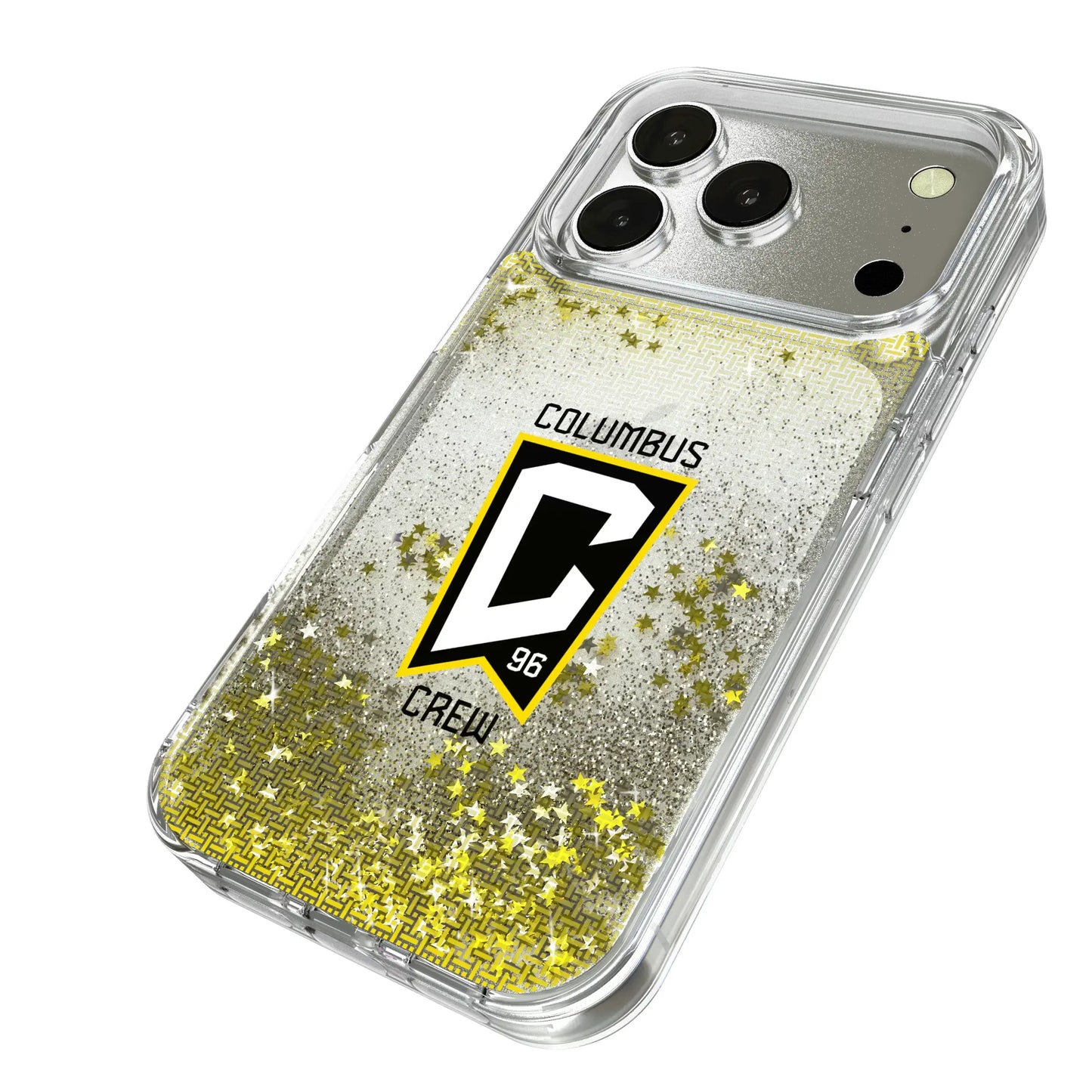 Columbus Crew Linen Glitter Phone Case for Apple iPhone