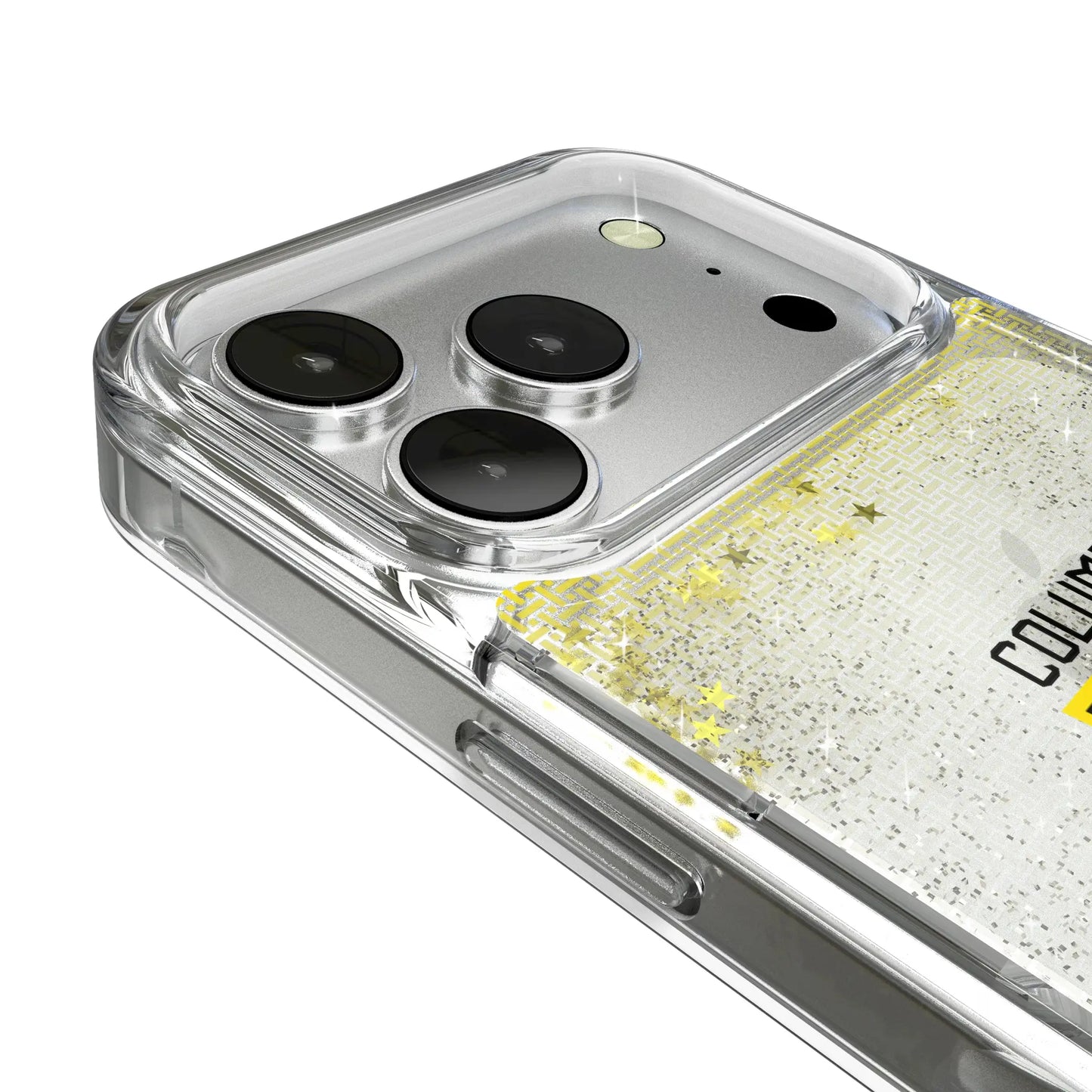 Columbus Crew Linen Glitter Phone Case for Apple iPhone