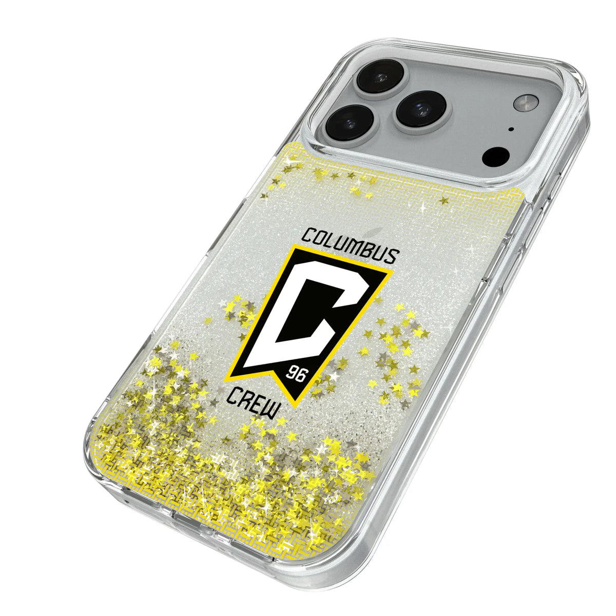 Columbus Crew Linen Glitter Phone Case for Apple iPhone
