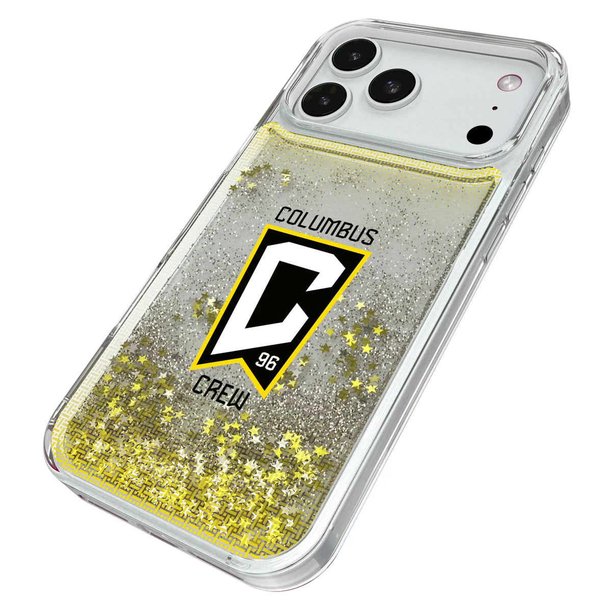 Columbus Crew Linen Glitter Phone Case for Apple iPhone