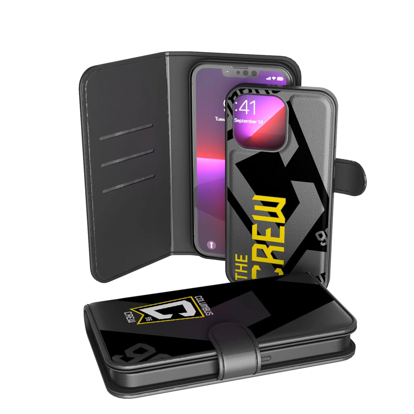 Columbus Crew Monocolor Tilt Wallet Phone Case for Apple iPhone