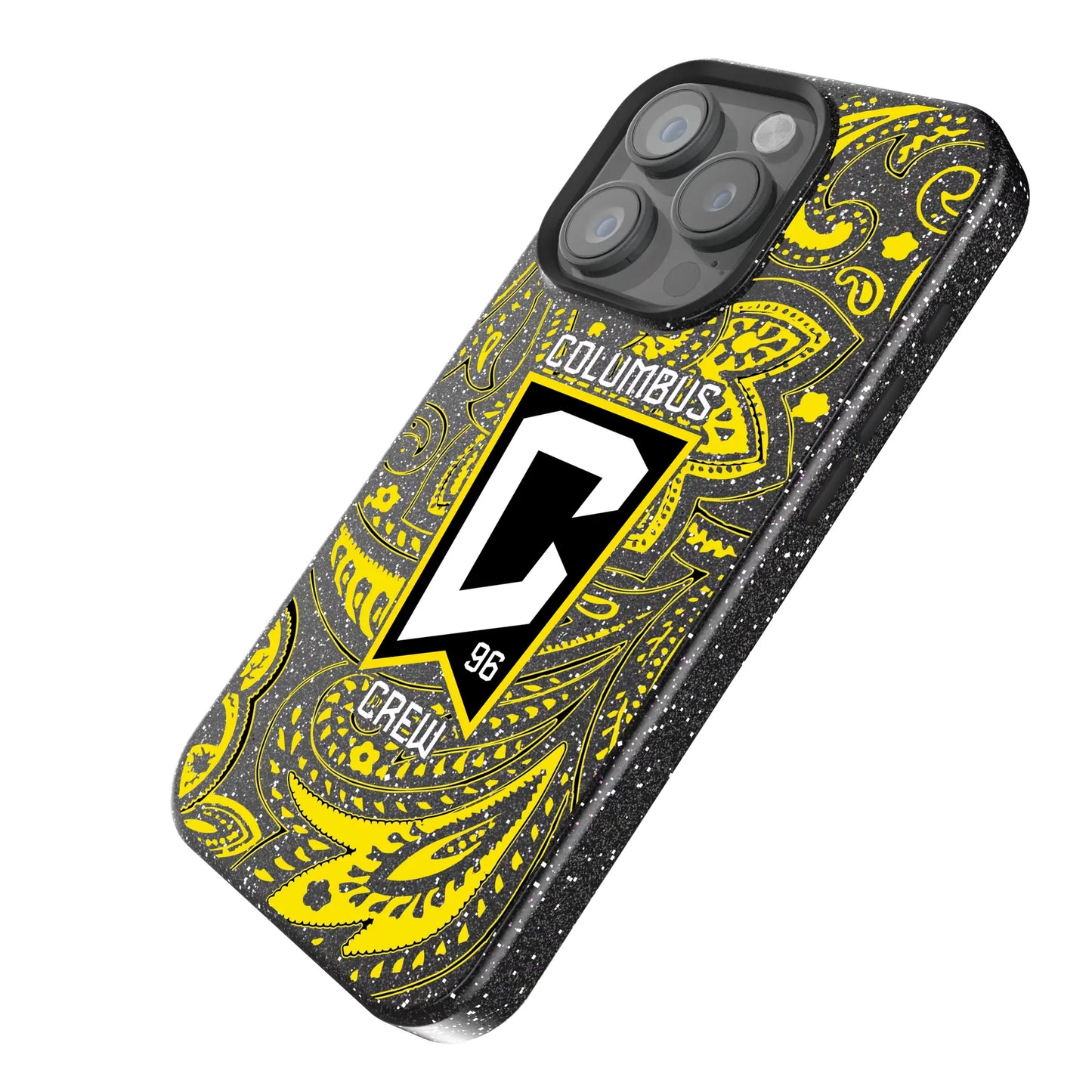 Columbus Crew Paisley Black Bling Phone Case for Apple iPhone