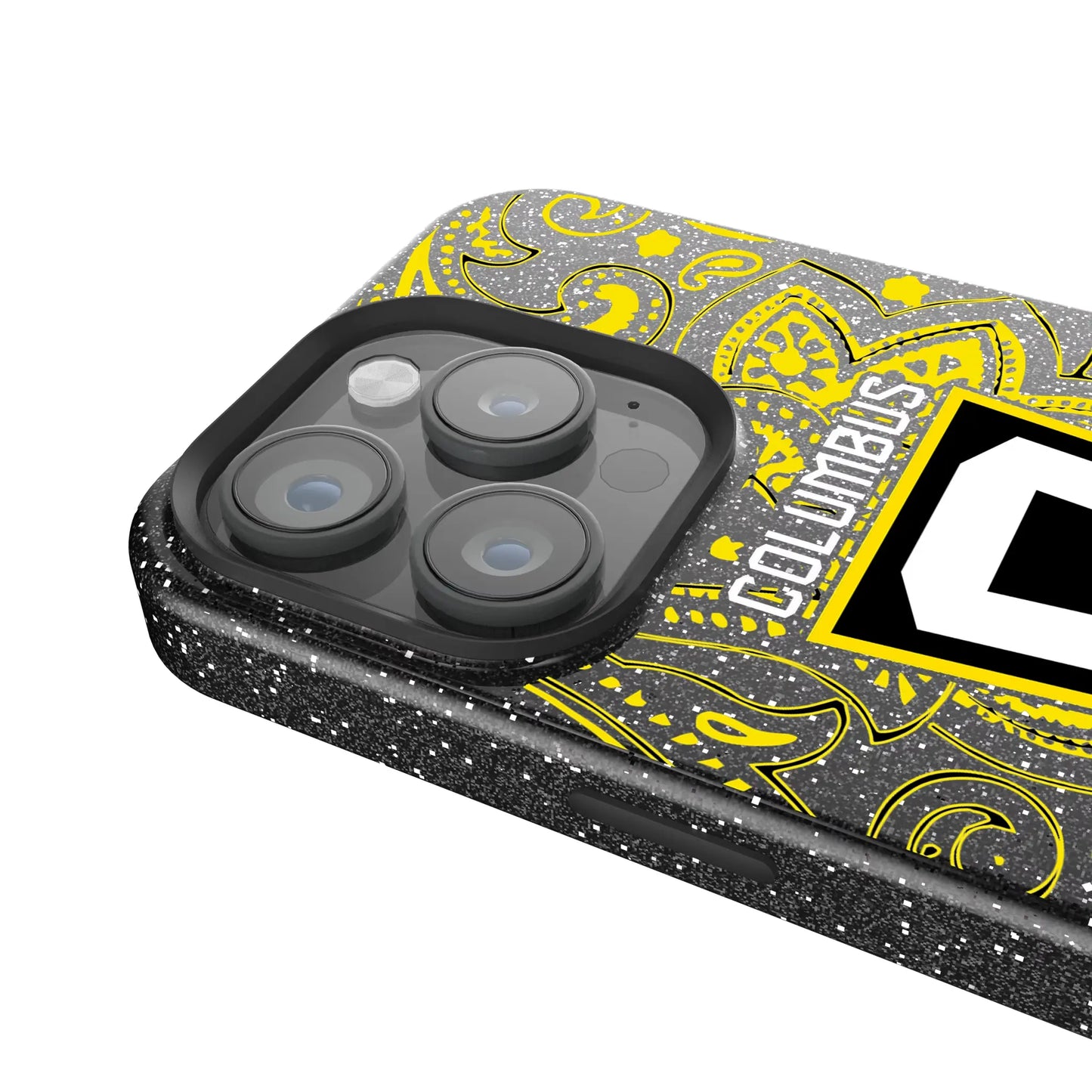 Columbus Crew Paisley Black Bling Phone Case for Apple iPhone