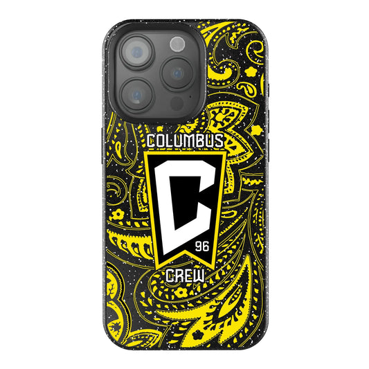 Columbus Crew Paisley Black Bling Phone Case for Apple iPhone