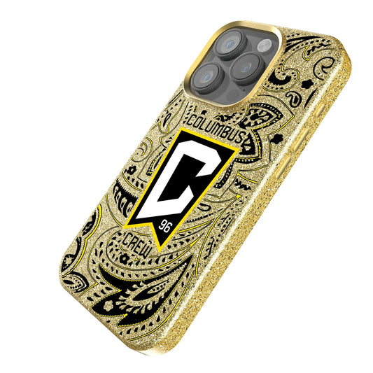 Columbus Crew Paisley Bling Phone Case for Apple iPhone