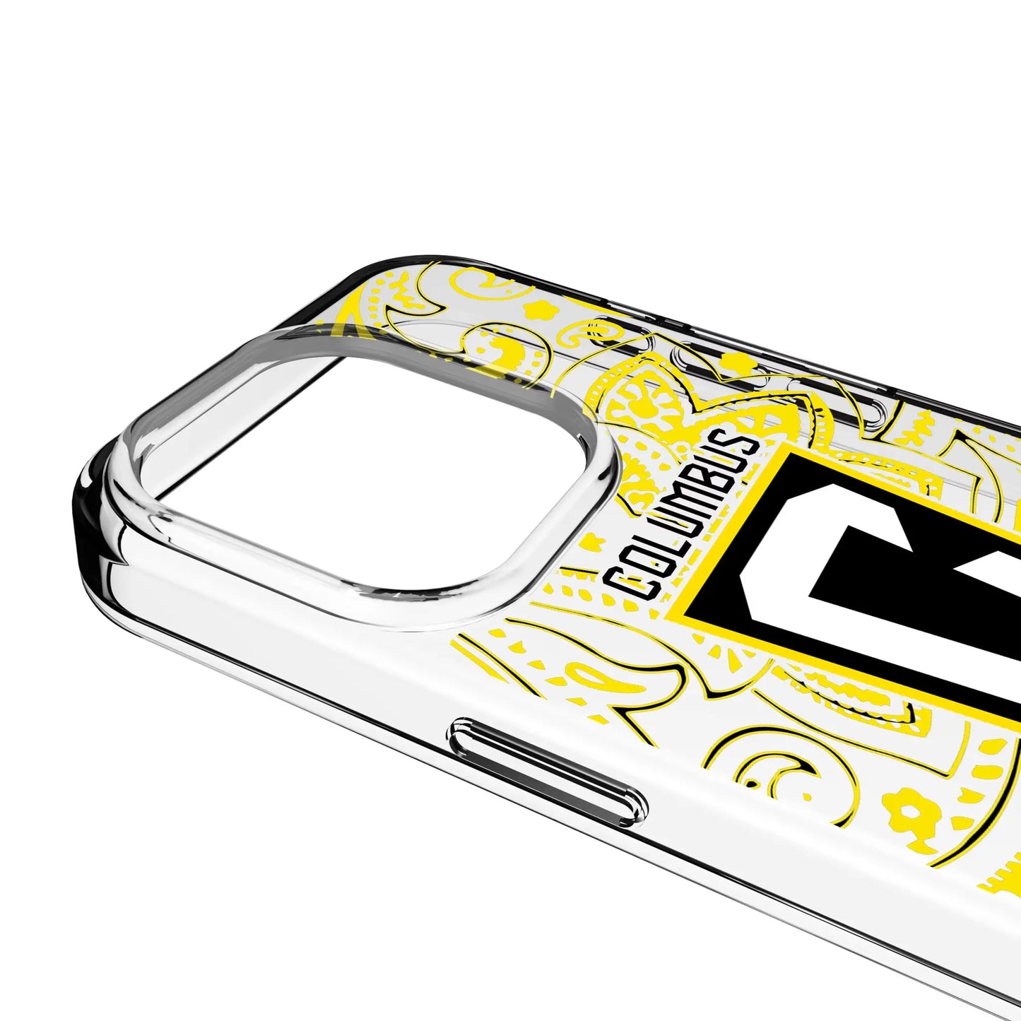 Columbus Crew Paisley Clear Phone Case for Apple iPhone