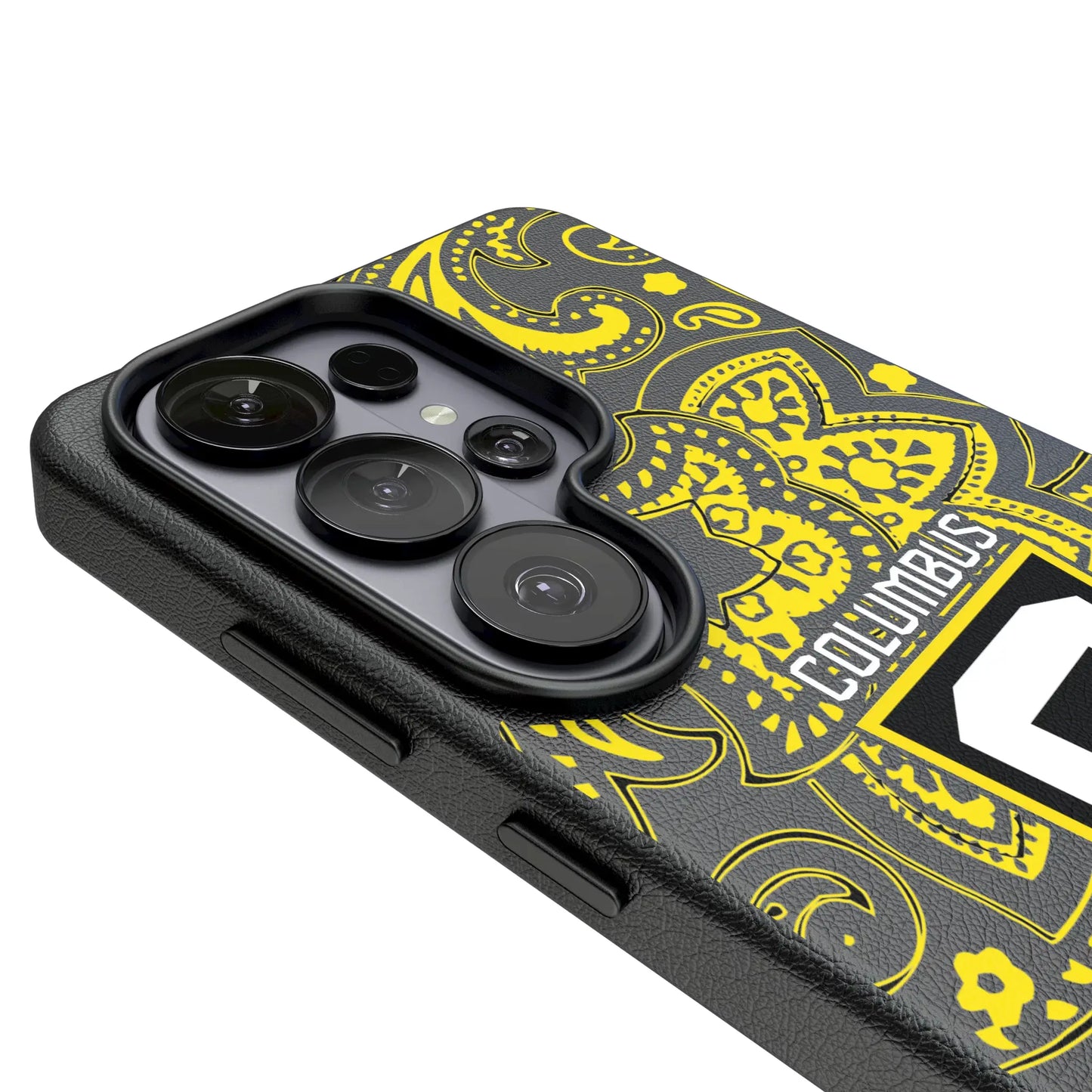 Columbus Crew Paisley MagSafe Compatible Phone Case for Samsung Galaxy