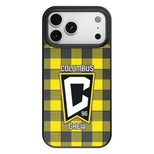 Columbus Crew Plaid MagSafe Compatible Phone Case for Apple iPhone