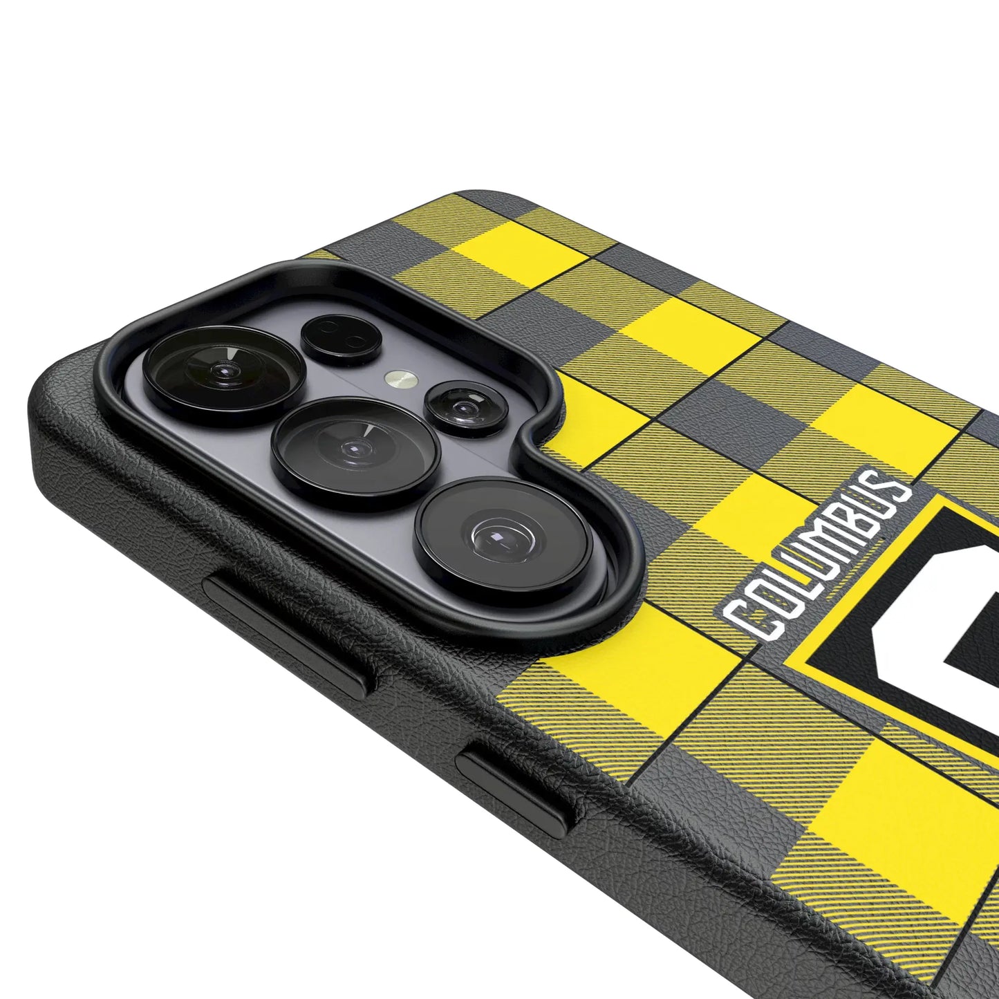 Columbus Crew Plaid MagSafe Compatible Phone Case for Samsung Galaxy