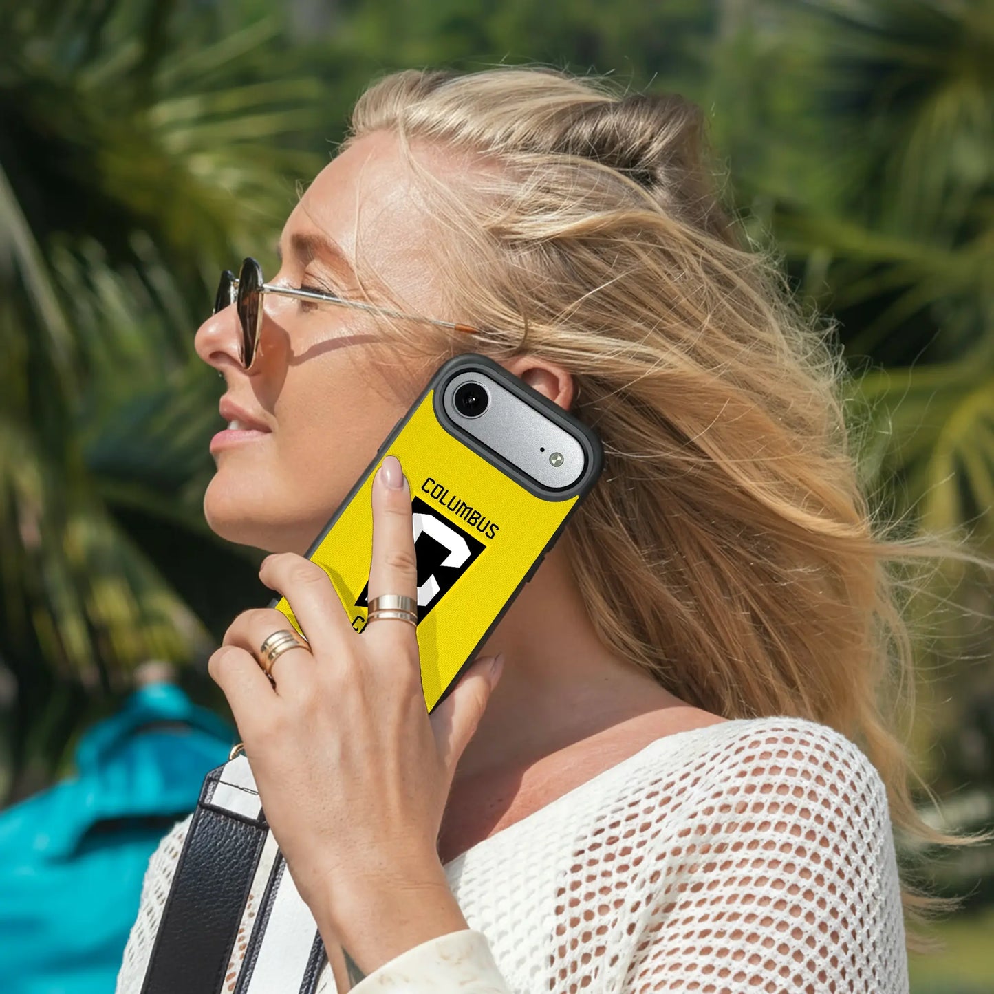 Columbus Crew Stripe Bump Phone Case for Apple iPhone