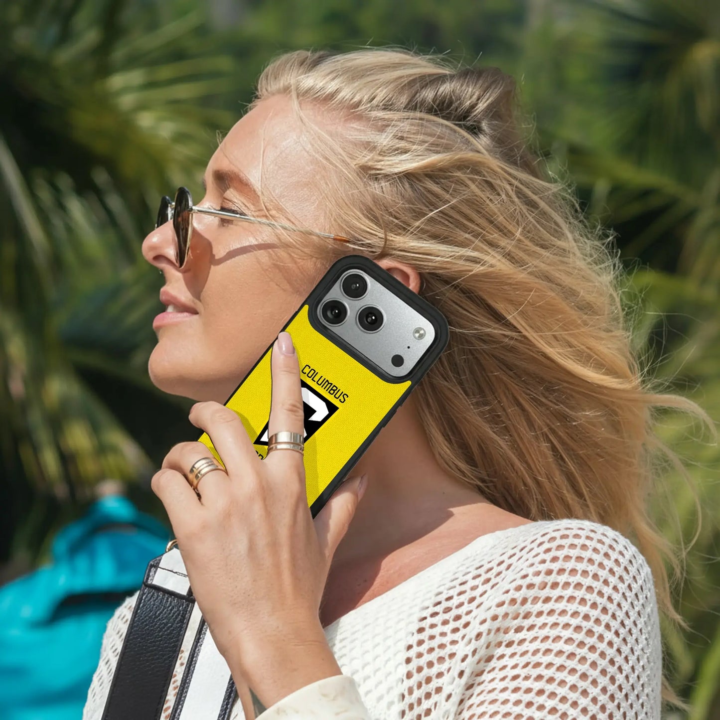 Columbus Crew Stripe Bump Phone Case for Apple iPhone