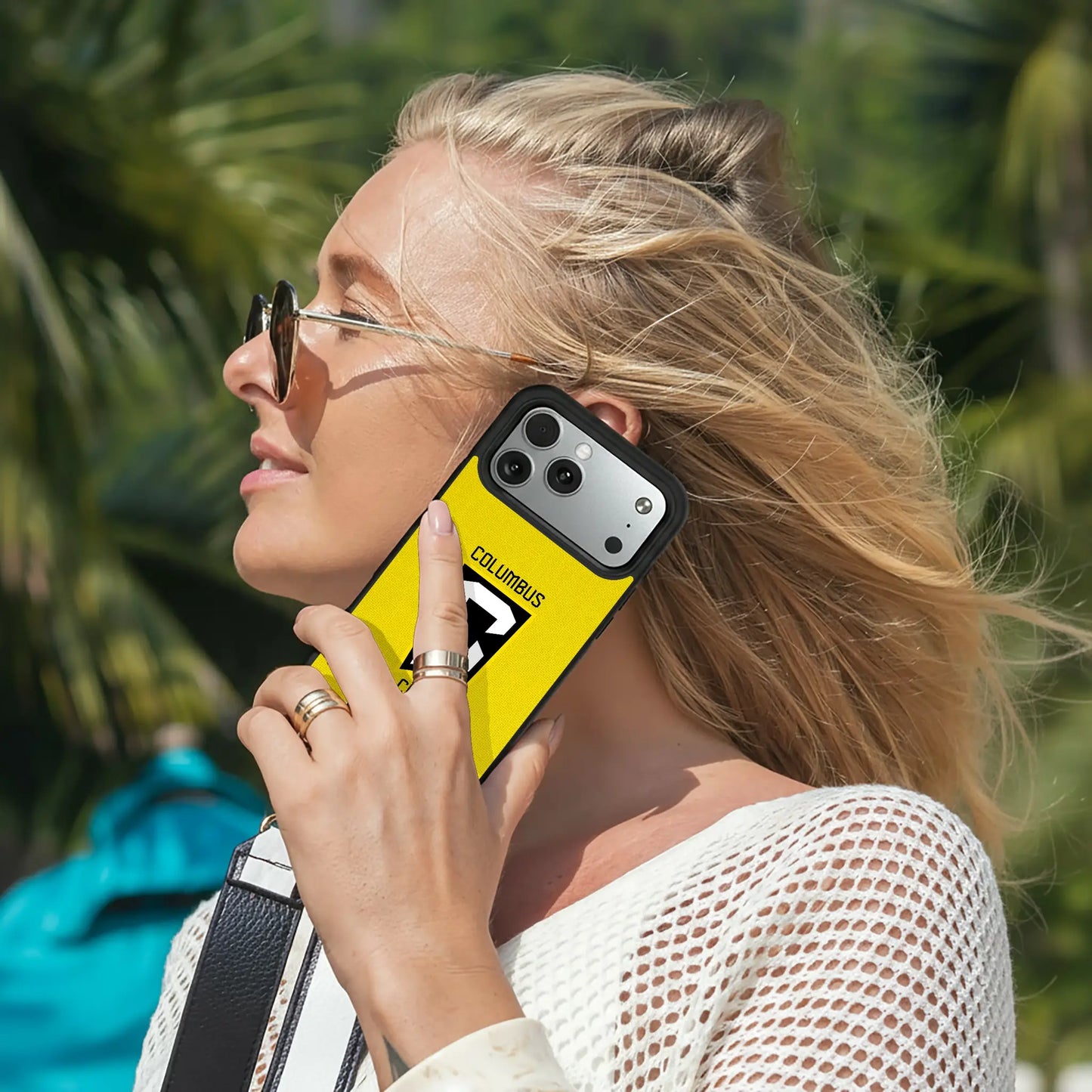 Columbus Crew Stripe Bump Phone Case for Apple iPhone