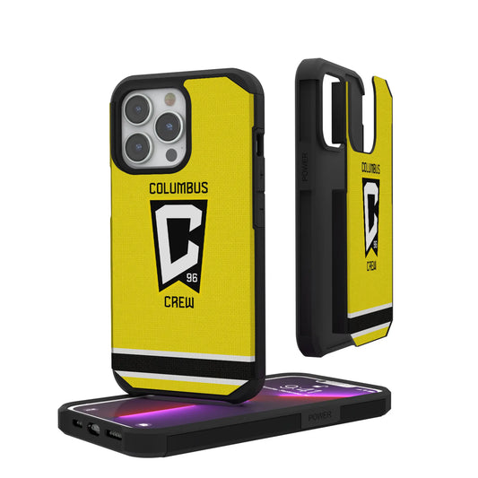 Columbus Crew Stripe Rugged Phone Case for Apple iPhone