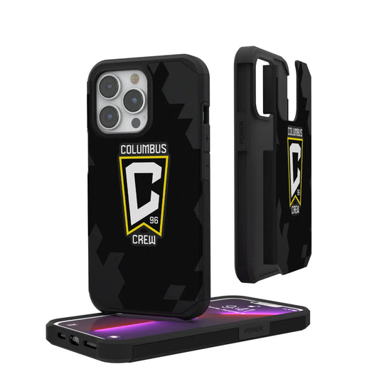 Columbus Crew Text Backdrop Rugged Phone Case for Apple iPhone