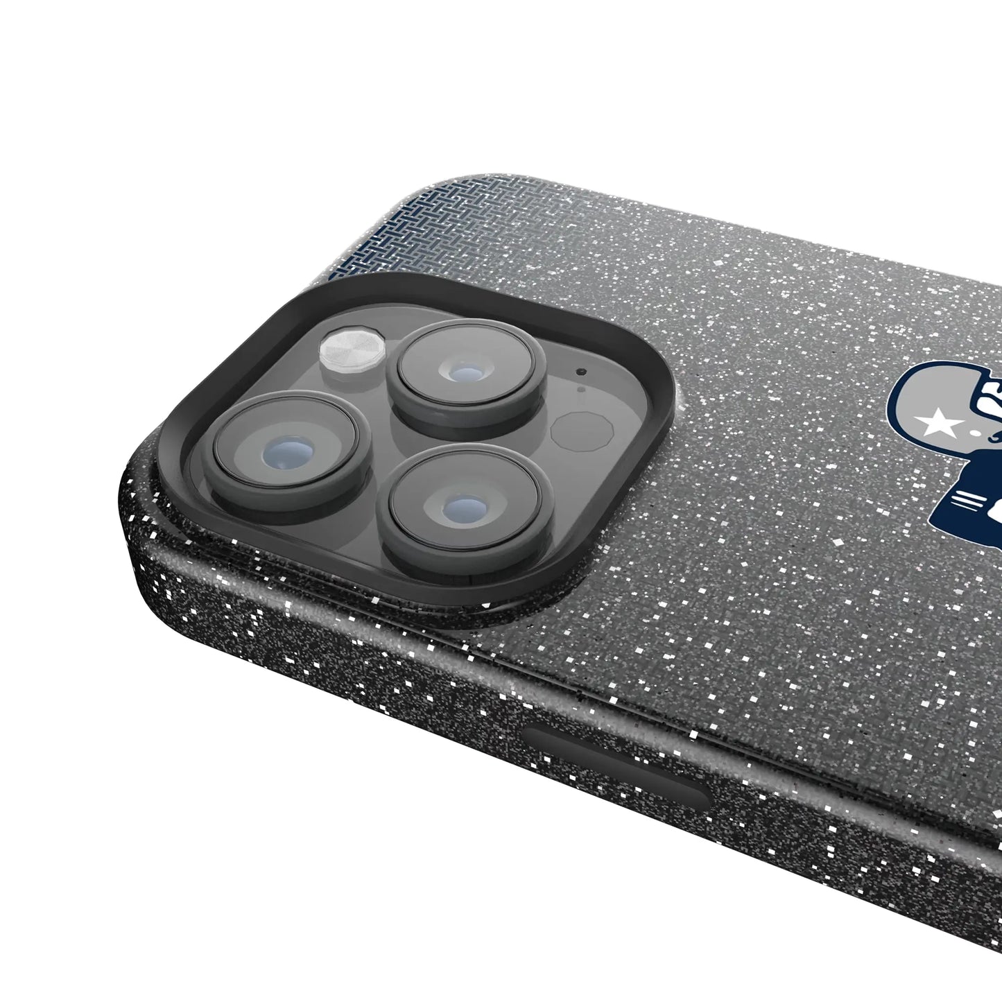 Dallas Cowboys 1966-1969 Historic Collection Linen Black Bling Phone Case for Apple iPhone