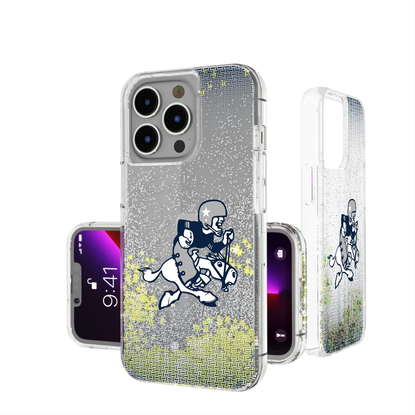 Dallas Cowboys 1966-1969 Historic Collection Linen Glitter Phone Case for Apple iPhone