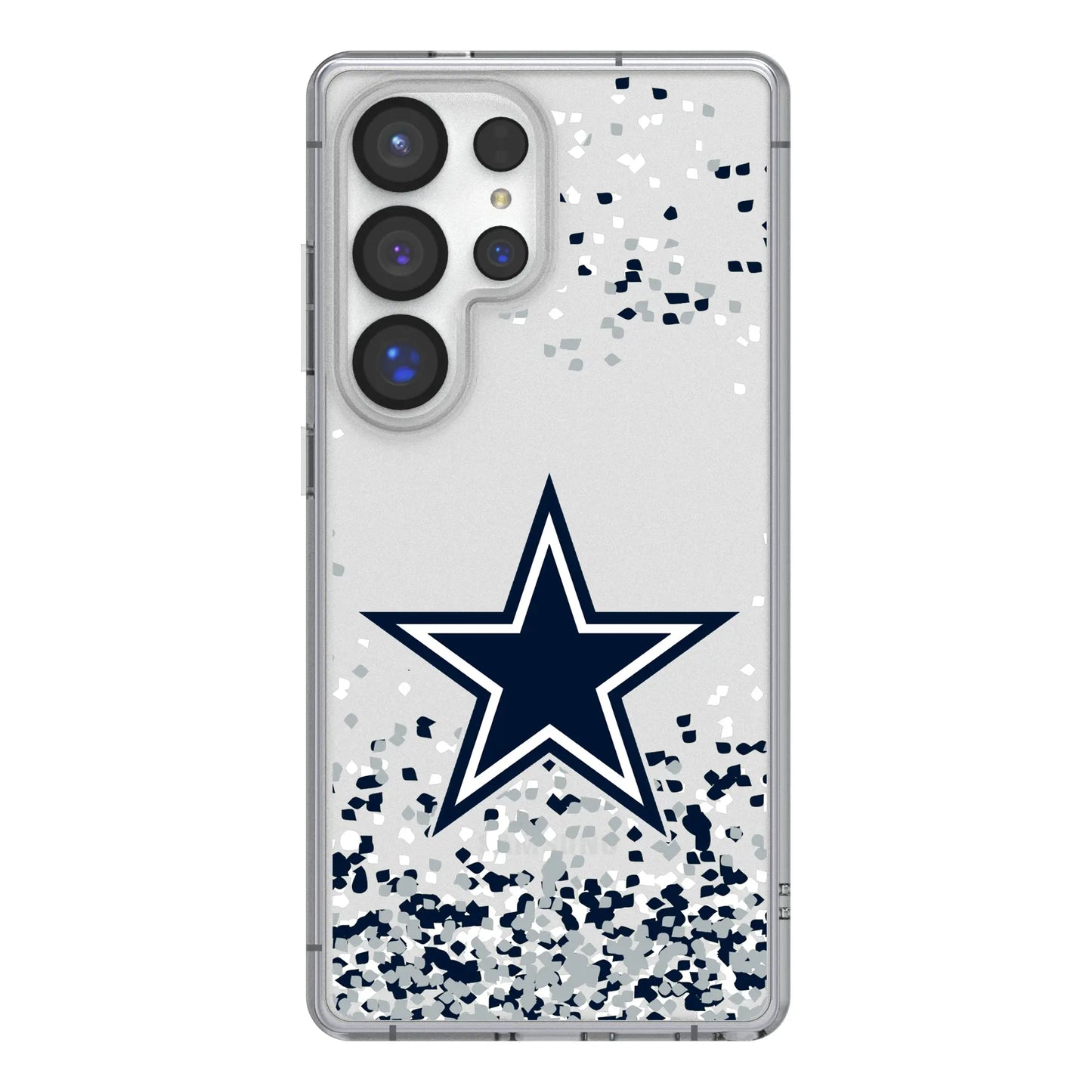Dallas Cowboys Confetti Clear Phone Case for Samsung Galaxy
