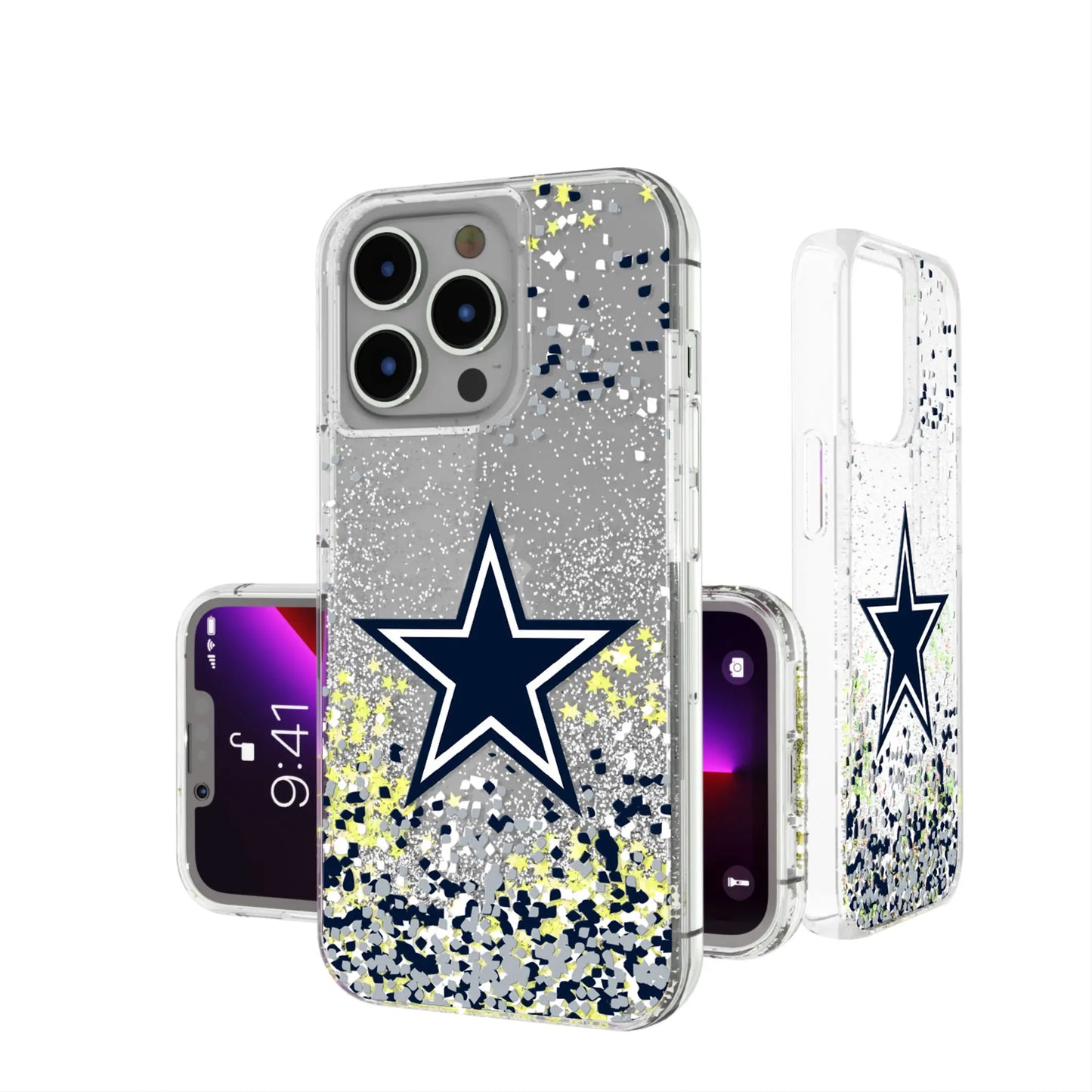 Dallas Cowboys Confetti Glitter Phone Case for Apple iPhone