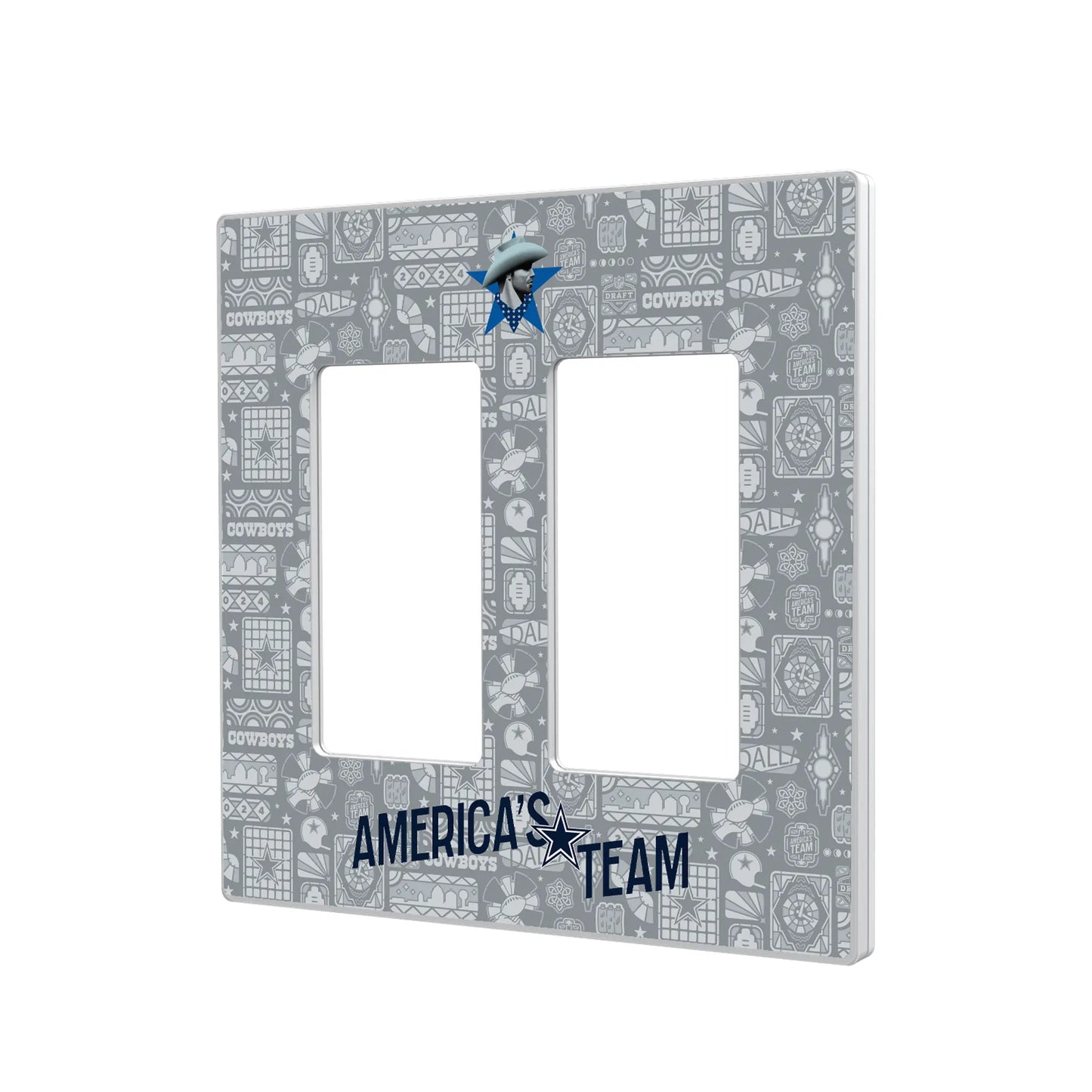Dallas Cowboys Deco Hidden-Screw Light Switch Plate