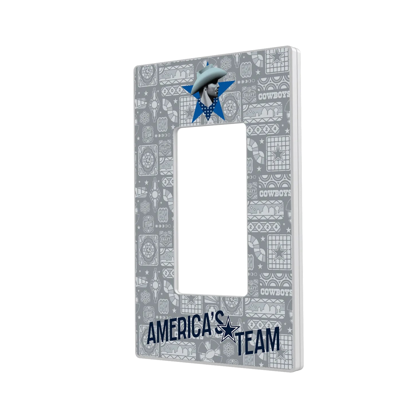 Dallas Cowboys Deco Hidden-Screw Light Switch Plate
