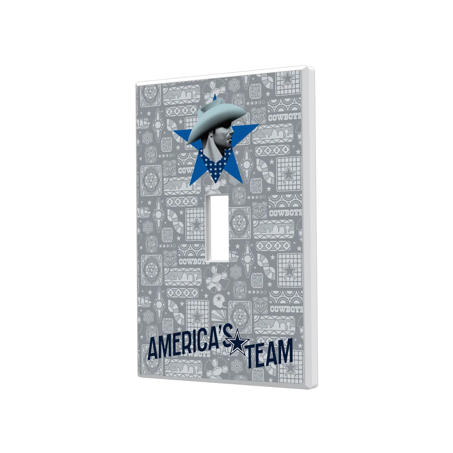 Dallas Cowboys Deco Hidden-Screw Light Switch Plate
