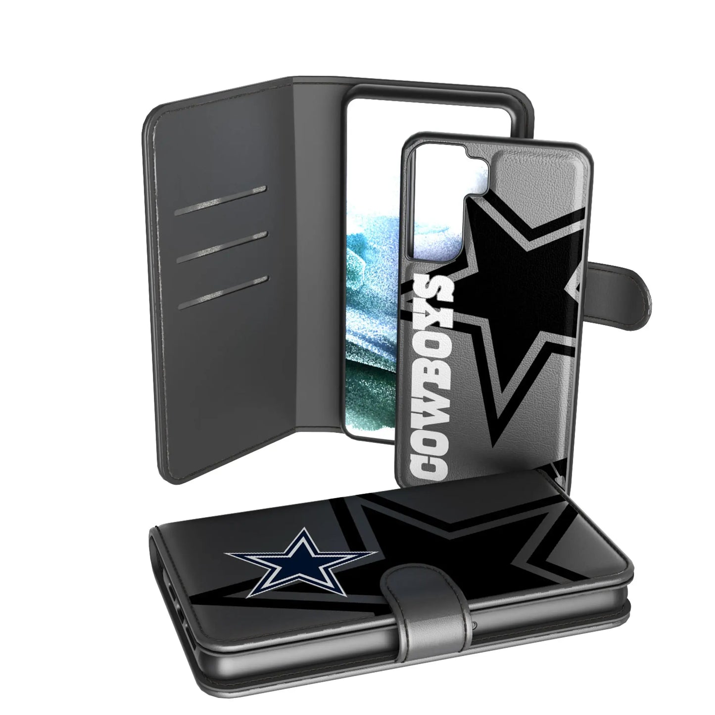 Dallas Cowboys Monocolor Tilt Wallet Phone Case for Apple iPhone