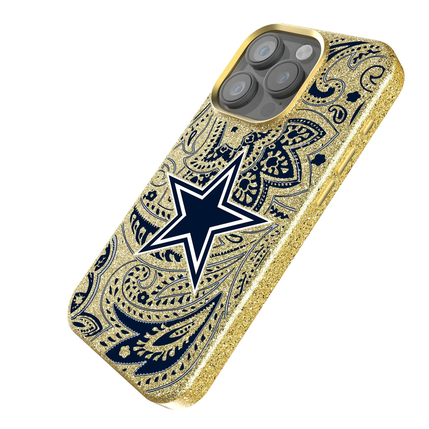 Dallas Cowboys Paisley Bling Phone Case for Apple iPhone