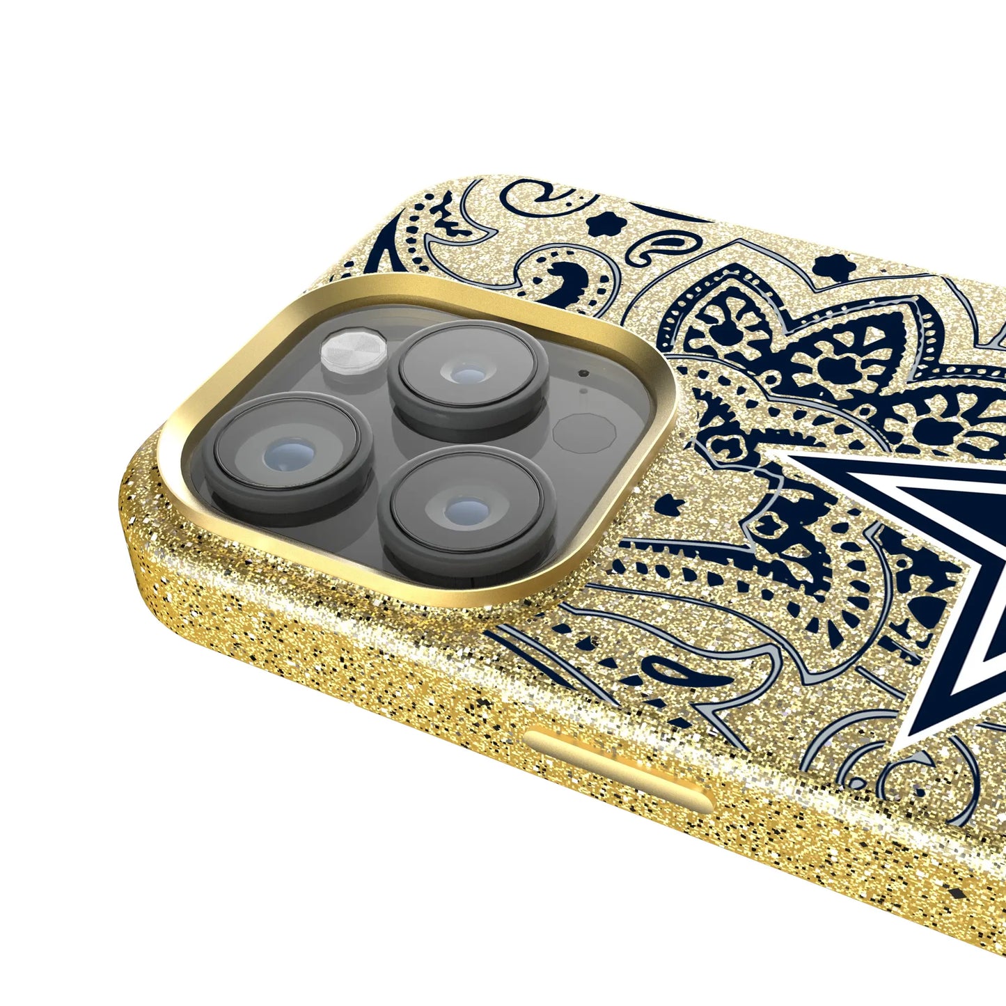 Dallas Cowboys Paisley Bling Phone Case for Apple iPhone