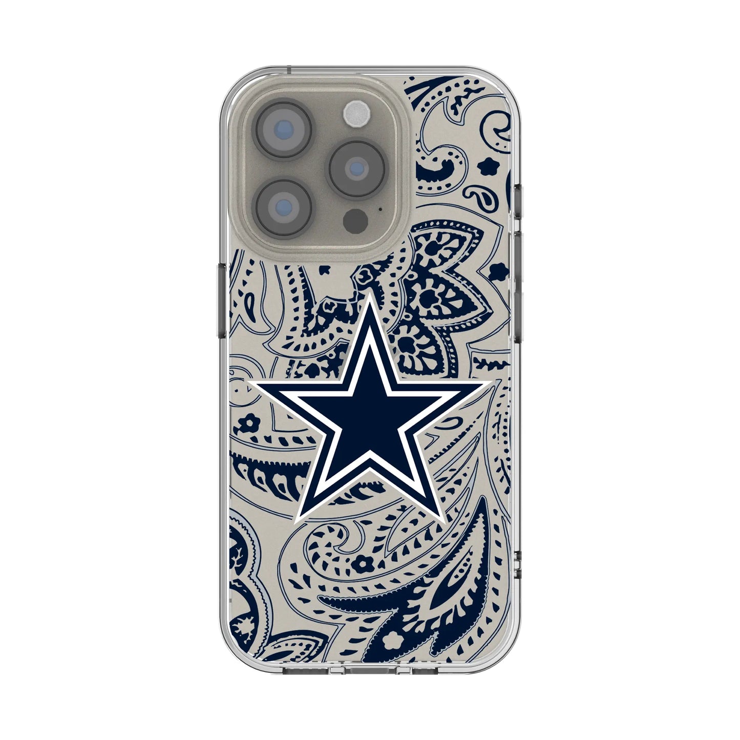 Dallas Cowboys Paisley Clear Phone Case for Apple iPhone