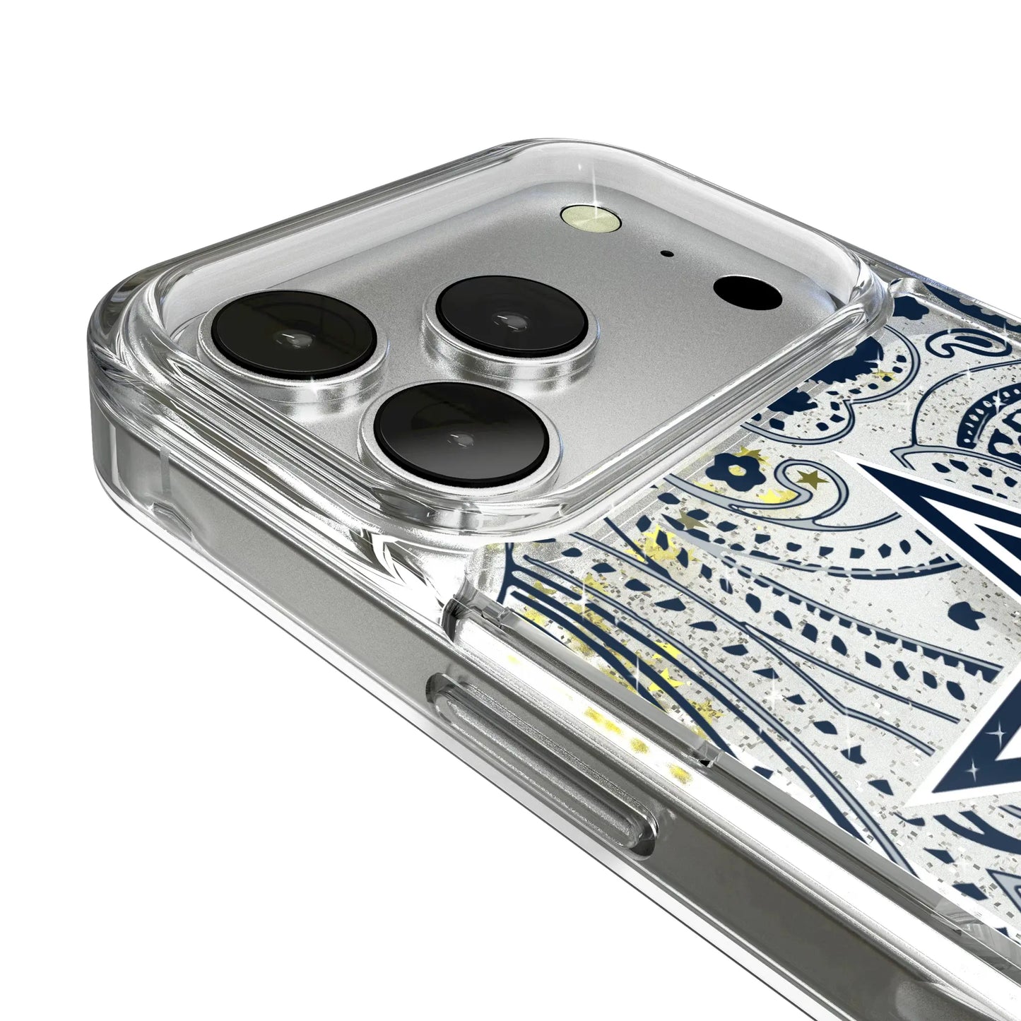 Dallas Cowboys Paisley Glitter Phone Case for Apple iPhone