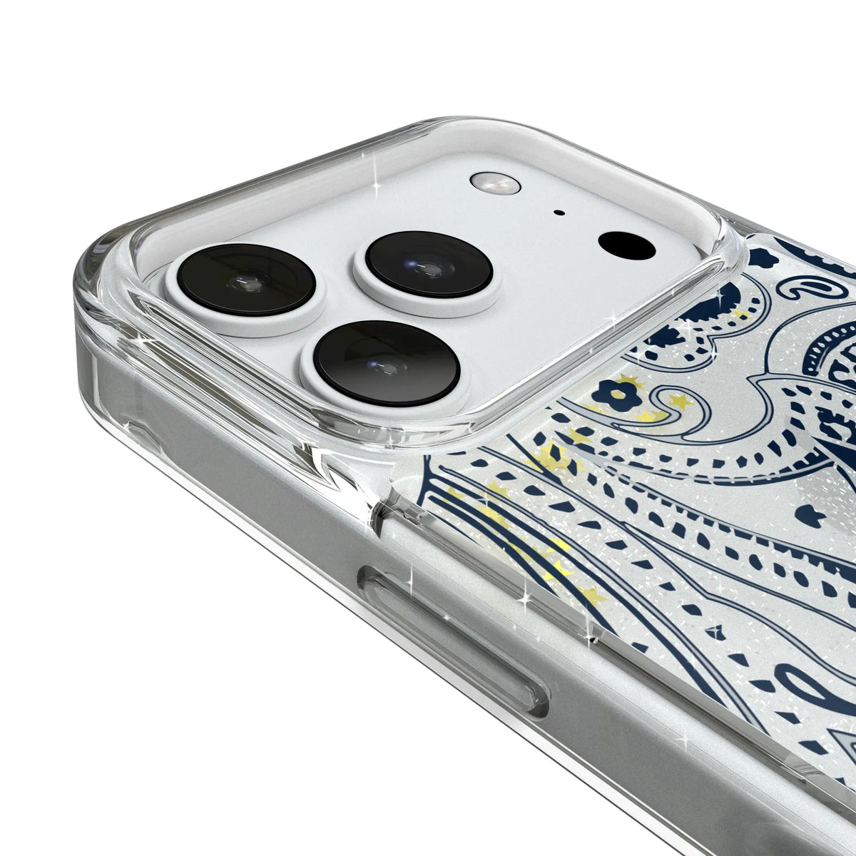 Dallas Cowboys Paisley Glitter Phone Case for Apple iPhone
