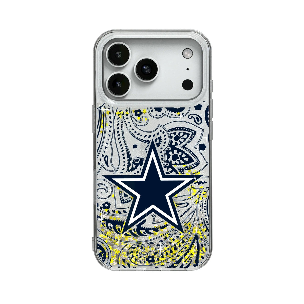 Dallas Cowboys Paisley Glitter Phone Case for Apple iPhone