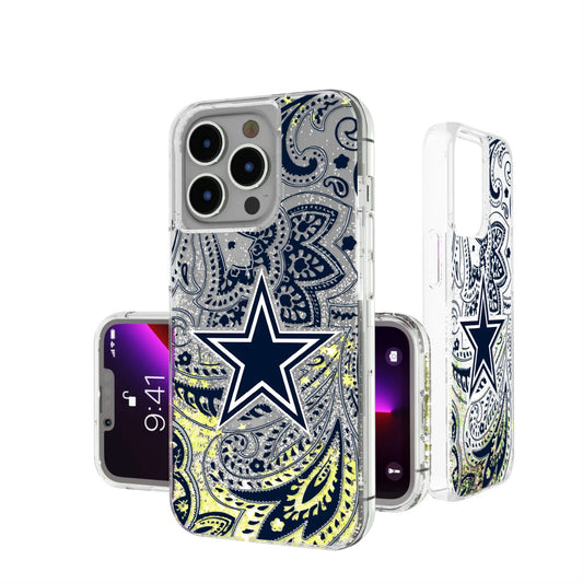 Dallas Cowboys Paisley Glitter Phone Case for Apple iPhone