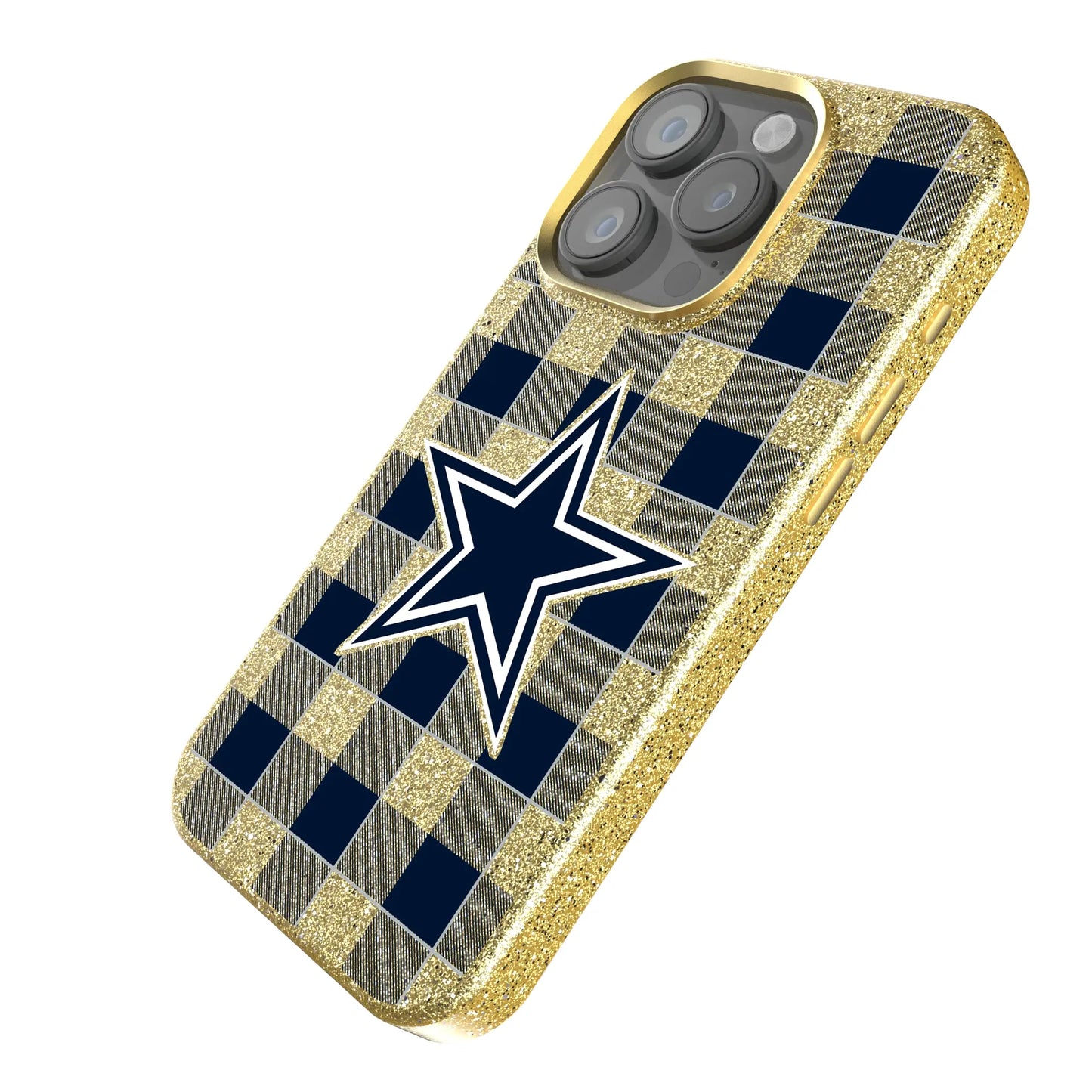 Dallas Cowboys Plaid Bling Phone Case for Apple iPhone